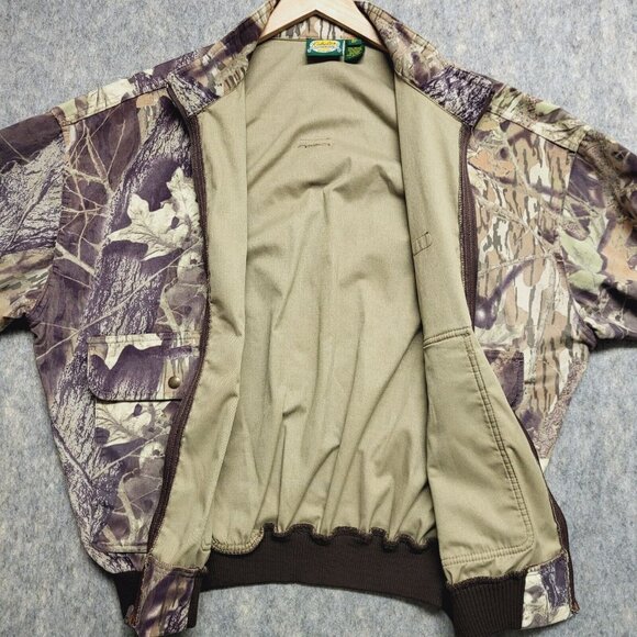 Cabela's Mens Jacket XL Microdenier Soft Nylon Bomber Break Up Camoflage Zip - Picture 4 of 13
